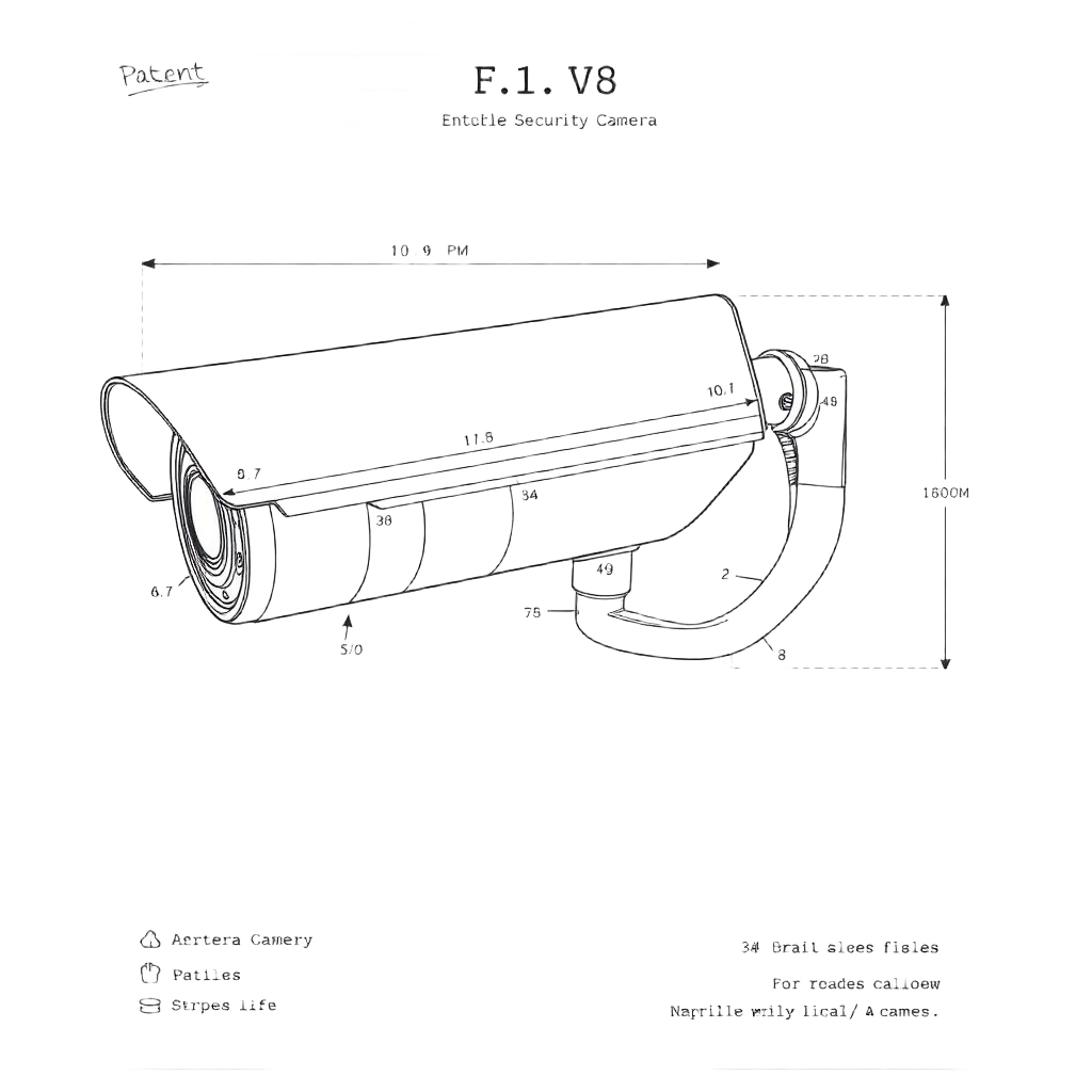 Patent blueprint of the Enventil camera