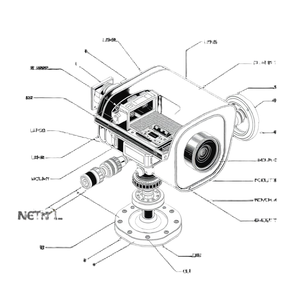 Exploded camera diagram