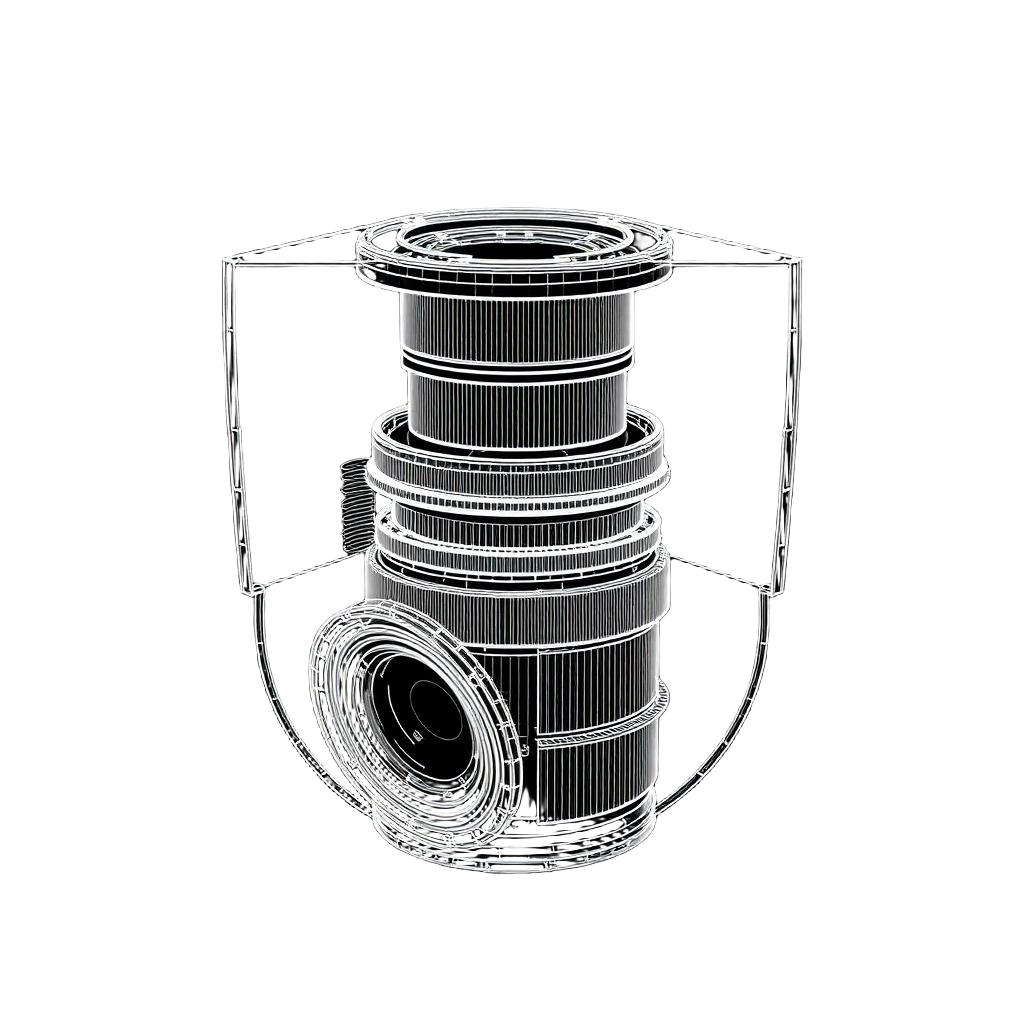 Exploded camera lens array diagram