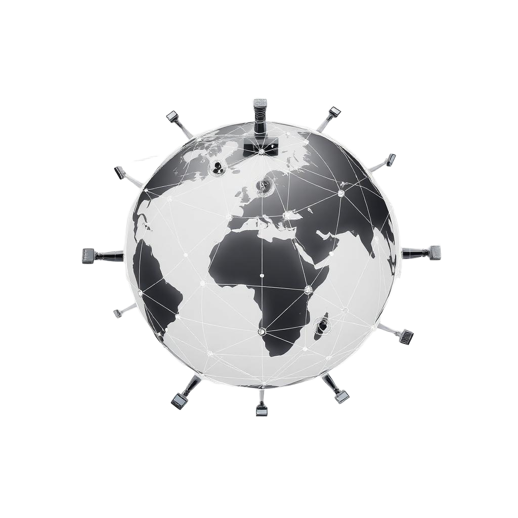 Global camera network diagram