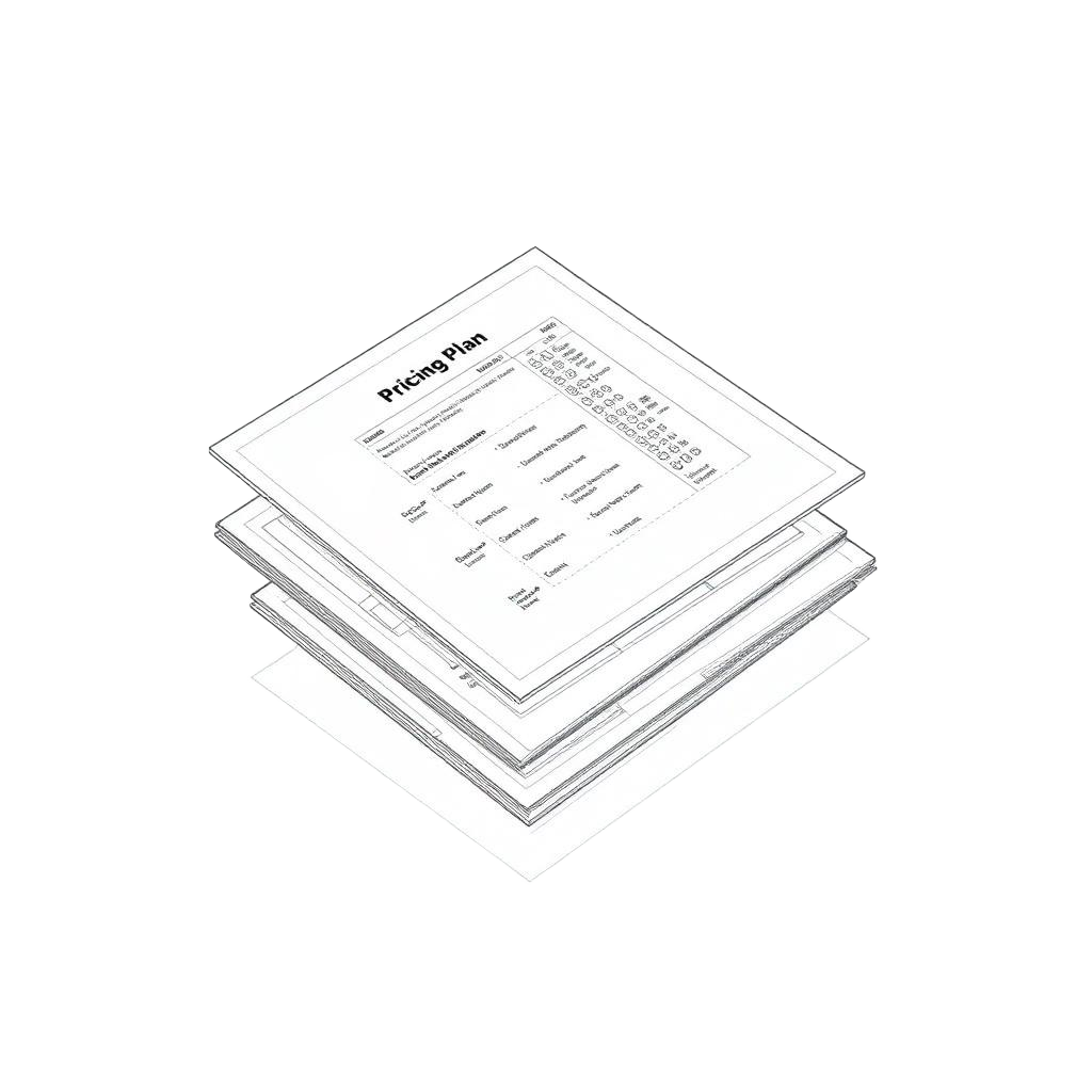 Layered pricing plan diagram