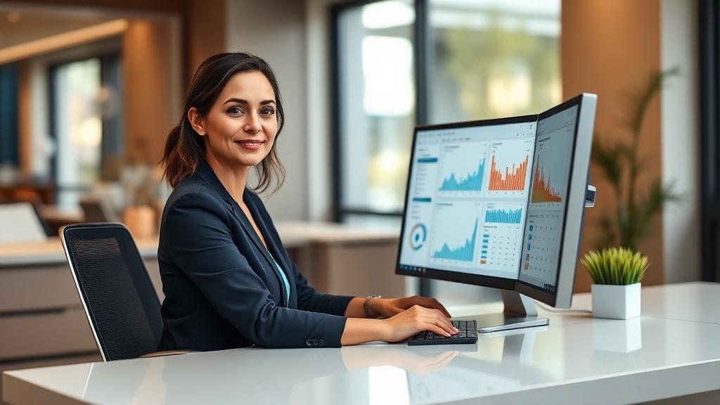 Specialist working with analytics